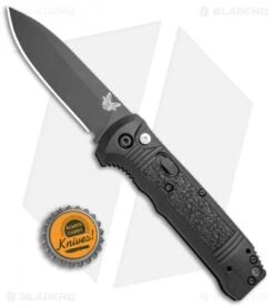 Benchmade 4400BK Casbah Automatic Knife Black Grivory (3.4" Black) -Spyderco Sales Store Benchmade 4400 Casbah Black Grivory Black 4400BK BHQ 51630 jr bottlecap 2