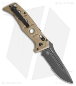 Benchmade Adamas Automatic Knife Desert Tan G-10 (3.8" Gray Serr) 2750SGY-3 -Spyderco Sales Store Benchmade Adamas Automatic Knife Desert Tan G 10 3.8 Gray Serr 2750SGY 3 BHQ 118567 LS Back