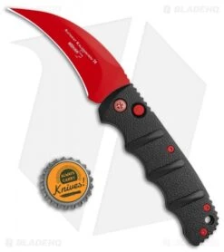 Boker Black Widow Hawkbill Kalashnikov Automatic Knife Black (3.25" Red) 7 Boker Black Widow Hawkbill Kalashnikov Automatic Knife Black (3.25" Red) -Spyderco Sales Store Boker Black Widow Hawkbill Kalashnikov Auto Black Red 01KALS70NSOI BHQ 103274 jr bottlecap