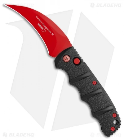 Boker Black Widow Hawkbill Kalashnikov Automatic Knife Black (3.25" Red) 1 Boker Black Widow Hawkbill Kalashnikov Automatic Knife Black (3.25" Red)