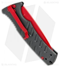 Boker Black Widow Strike Drop Point Automatic Knife Black (3.25" Red D2) -Spyderco Sales Store Boker Black Widow Strike Drop DP Black Red 01BO434NSOI BHQ 97030 jr side