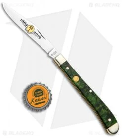 Boker Delicate 150th Anniversary Pocket Knife Green Curly Birch (3.125" Polish) -Spyderco Sales Store Boker Delicate 150th Anniversary Green Curly Birch Polish 116016 BHQ 94441 jr bottlecap