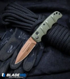 Boker Desert Warrior Kalashnikov Dagger Automatic Knife OD Green (3.3" D2) -Spyderco Sales Store Boker Desert Warrior Kalashnikov Dagger Automatic Knife OD Green Copper BHQ30436 kp rope web