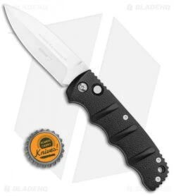 Boker Kalashnikov Dagger Automatic Knife Black (3.25" Satin D2) -Spyderco Sales Store Boker Kalashnikov Dagger Black Satin BHQ 9485 or BHQ 110509 jr bottlecap