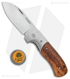 Boker Magnum Wooden Fat Jack Liner Lock Knife Wood (3.375" Stonewash) -Spyderco Sales Store Boker Magnum Wooden Fat Jack LL Wood SW 01MB716 BHQ 98573 jr bottlecap
