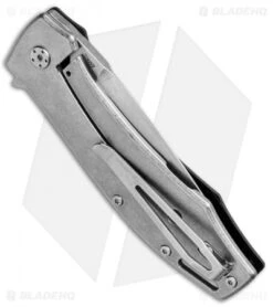 Boker Marlowe KMP22 Frame Lock Knife Black G-10 (3.1" Stonewash) 110658 -Spyderco Sales Store Boker Marlowe KMP22 LL Black G 10 SW 110658 BHQ 71443 jr side