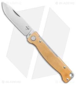 Spyderco Sales Store 14 Boker Plus Atlas Slip Joint Knife Brass (2.75" Satin) 01BO853