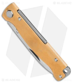 Spyderco Sales Store -Spyderco Sales Store Boker Plus Atlas Slip Joint Knife Brass 2in Satin BHQ 125033 td spine