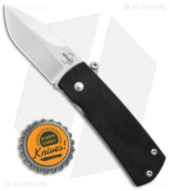 Boker Plus Shamsher Automatic Liner Lock Knife Black G-10 (1.9" Satin) 01BO361 -Spyderco Sales Store Boker Plus Shamsher Auto LL Black G 10 Satin BHQ 139170 jr bottlecap