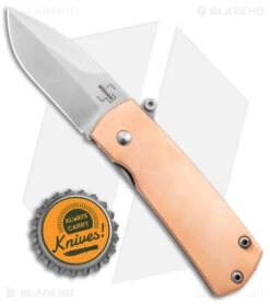 Boker Plus Shamsher Automatic Liner Lock Knife Copper (1.9" Satin) 01BO362 -Spyderco Sales Store Boker Plus Shamsher Auto LL Copper Satin BHQ 139171 jr bottlecap
