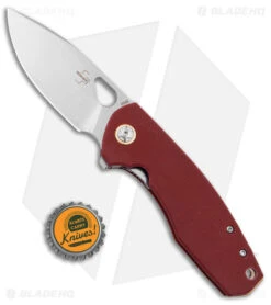 Boker Plus Voxnaes Little Friend Liner Lock Knife Burgundy G-10 (3" Satin S35VN) -Spyderco Sales Store Boker Plus Voxnaes Little Friend LL Burgundy G 10 Satin BHQ 146703 jr bottlecap