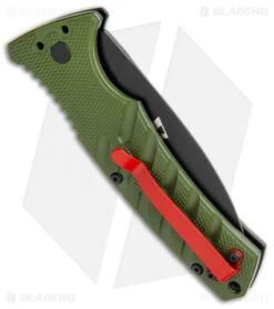 Boker Warhawk Strike Dagger Automatic Knife Black (3.25" Black D2) -Spyderco Sales Store Boker Plus Warhawk Strike Dagger Auto Green Black BHQ 113922 jr side