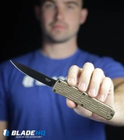 Boker USA OTF Automatic Knife Coyote Aluminum (3.5" Black) 06EX262 -Spyderco Sales Store Boker USA OTF Automatic Knife Coyote Aluminum Black 06EX262 BHQ 94127 kp jamie web