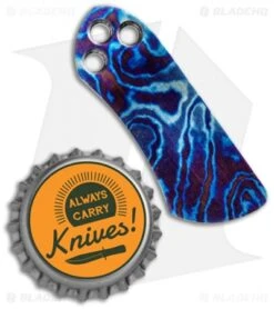 CMF Metalworks Heated Timascus Spyderco Pocket Clip - Blue/Purple -Spyderco Sales Store CMF Metalworks Heated Timascus Spyderco Pocket Clip Blue Purple BHQ 74695 jr bottlecap