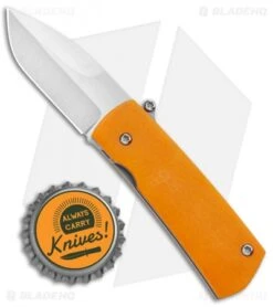 D Rocket Design Shamsher Paw Claw Automatic Knife Orange Micarta (2" Satin) -Spyderco Sales Store D Rocket Design Shamsher Paw Claw Auto Orange Micarta Satin BHQ 99376 jr bottlecap