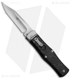Marfione Custom OSS Cobra Lever Lock Knife Carbon Fiber (Bead Blast/Bowie) 017