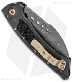 Marfione Custom Hawk Automatic Knife Stingray Skin (CTS-XHP Core Damascus) -Spyderco Sales Store Marfione Custom Hawk Auto Stingray Skin Core Damascus BHQ 101556 jr side