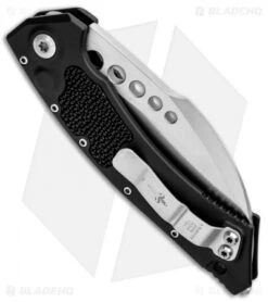 Marfione Custom Hawk Automatic Knife Stingray Skin (4" Hand Rub Satin) -Spyderco Sales Store Marfione Custom Hawk Auto Stingray Skin Hand Rub Satin BHQ 105065 jr side