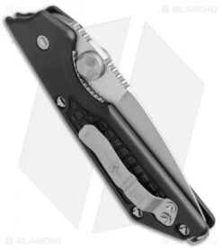 Marfione / Strider Custom MSG-2 Dual-Action Knife Black (3.5" Vapor Blast) II -Spyderco Sales Store Marfione Strider MSG 2 Dual Action 330 MCK Black Vapor Blast BHQ 52210 jr side 2