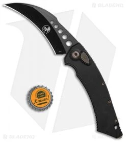Microtech Signature Series Hawk Automatic Knife Black DLC (4" Black) -Spyderco Sales Store Microtech Hawk Auto Black DLC Signature Series Black 166 1DLCS BHQ 103385 jr bottlecap