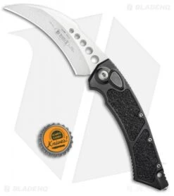 Microtech Hawk Automatic Knife (4" Stonewash) 166-10 -Spyderco Sales Store Microtech Hawk Automatic Knife Proof Run Stonewash 166 10PR BHQ 99409 LS Bottlecap jr