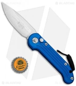 Microtech LUDT Automatic Knife Blue (3.4" Satin) 135-4BL -Spyderco Sales Store Microtech LUDT Auto Blue Satin 135 4BL BHQ 72399 jr bottlecap