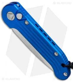 Microtech LUDT Automatic Knife Blue (3.4" Satin) 135-4BL -Spyderco Sales Store Microtech LUDT Auto Blue Satin 135 4BL BHQ 72399 jr spine