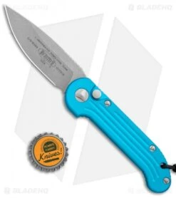 Microtech LUDT Automatic Knife Turquoise (3.4" Apocalyptic) 135-10APTQ -Spyderco Sales Store Microtech LUDT Auto Turquoise Apocalyptic 135 10APTQ BHQ 106930 jr bottlecap