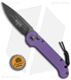 Microtech LUDT Automatic Knife Purple (3.4" Black) 135-1PU -Spyderco Sales Store Microtech LUDT Prpl Black 135 1PU BHQ 69021 jr bottlecap 1