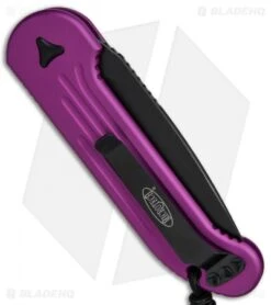 Microtech LUDT Automatic Knife Violet (3.4" Black Serr) 135-2VI -Spyderco Sales Store Microtech LUDT Violet Black Serr 135 2VI BHQ 68510 jr side