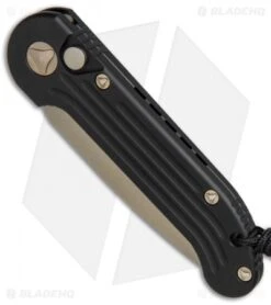 Microtech LUDT Automatic Knife Black (3.4" Bronze) 135-13 -Spyderco Sales Store Microtech LUDT black bronze bronze BHQ 77283 er spine