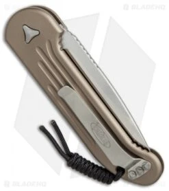Microtech LUDT Automatic Knife Tan (3.4" Satin) 135-4TA -Spyderco Sales Store Microtech LUDT tan satin 135 4TA BHQ 51950 er side