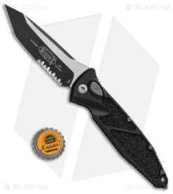 Microtech Socom Elite T/E Automatic Knife Black (4" Two Tone Serr) 161A-2 -Spyderco Sales Store Microtech Socom Elite Manual Tactical Black Serr 160 2T BHQ 92255 jr bottlecap