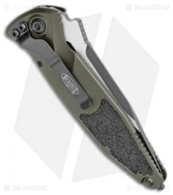 Microtech Socom Elite S/E Automatic Knife OD Green (4" Two-Tone) 160A-1OD -Spyderco Sales Store Microtech Socom Elite SE Auto OD Green TT 160A 1OD BHQ 108657 jr side