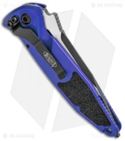 Microtech Socom Elite S/E Automatic Knife Purple (4" Two-Tone) 160A-1PU -Spyderco Sales Store Microtech Socom Elite SE Auto Purple TT 160A 1PU BHQ 96891 jr side