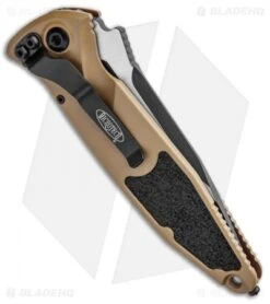 Microtech Socom Elite S/E Automatic Knife Tan (4" Two-Tone) 160A-1TA -Spyderco Sales Store Microtech Socom Elite SE Auto Tan TT 160A 1TA BHQ 94588 jr side