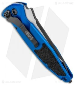 Microtech Socom Elite T/E Automatic Knife Blue (4" Two Tone) 161A-1BL 6 Microtech Socom Elite T/E Automatic Knife Blue (4" Two Tone) 161A-1BL -Spyderco Sales Store Microtech Socom Elite TE Auto Blue TT Serr 161A 1BL BHQ 99304 jr side