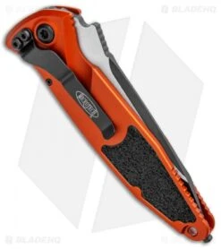 Microtech Socom Elite T/E Automatic Knife Orange (4" Two Tone) 161A-1OR -Spyderco Sales Store Microtech Socom Elite TE Auto Orange TT 161A 1OR BHQ 99677 jr side