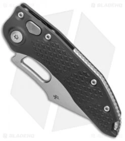 Microtech Stitch Automatic Knife Black (3.75" Stonewash Full Serr) 169-12 -Spyderco Sales Store Microtech Stitch Auto Black SW Full Serr 169 12 BHQ 138076 jr spine