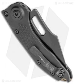 Microtech Signature Series Stitch Automatic Knife Tactical (3.8" DLC) 169-1DLCTS -Spyderco Sales Store Microtech Stitch Auto Tactical Apocalyptic DLC 169 1DLCTS BHQ 75753 jr side