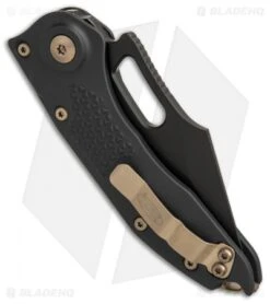 Microtech Stitch Automatic Knife Black (3.75" Black DLC) -Spyderco Sales Store Microtech Stitch black apocalyptic DLC BHQ 71364 er side