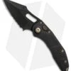Microtech Stitch Automatic Knife Black (3.75" Apocalyptic DLC Serr) 169-2 DLC