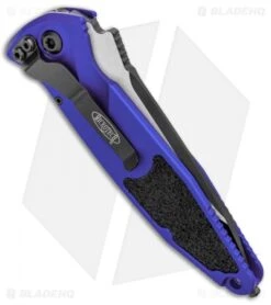 Microtech Socom Elite T/E Automatic Knife Purple (4" Two-Tone) 161A-1PU -Spyderco Sales Store Microtech socom Elite TE Auto Purple TT 161A 1PU BHQ 99306 jr side