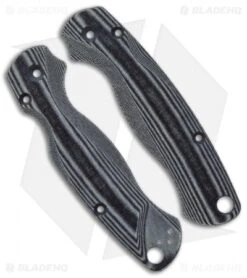 Flytanium Custom Black Linen Micarta Lotus Scales For Spyderco Paramilitary 2