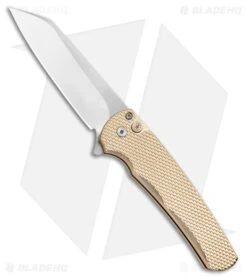 Pro-Tech Custom Malibu Plunge Lock Knife Bronze Aluminum (3.3" Polish 20CV)