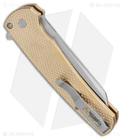 Pro-Tech Custom Malibu Plunge Lock Knife Bronze Aluminum (3.3" Polish 20CV) -Spyderco Sales Store Pro Tech Limited Malibu Plunge Lock Bronze Aluminum SW BHQ 174793 jr side