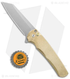 Pro-Tech Limited Malibu Reverse Tanto Plunge Lock Knife Aluminum (3.3" SW) -Spyderco Sales Store Pro Tech Limited Malibu Reverse Tanto Plunge Lock Textured Bronze SW BHQ 147090 jr bottlecap
