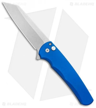 Pro-Tech Malibu Reverse Tanto Flipper Knife Blue (3.3" SW S45VN) BHQ Exclusive 1 Pro-Tech Malibu Reverse Tanto Flipper Knife Blue (3.3" SW S45VN) BHQ Exclusive