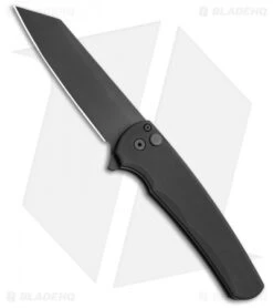 Pro-Tech Malibu Reverse Tanto Plunge Lock Flipper Knife Black (3.3" DLC)
