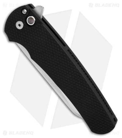 Pro-Tech Malibu Reverse Tanto Flipper Knife Textured Black Alum (3.3" Mirror) 2 Pro-Tech Malibu Reverse Tanto Flipper Knife Textured Black Alum (3.3" Mirror) - Image 2